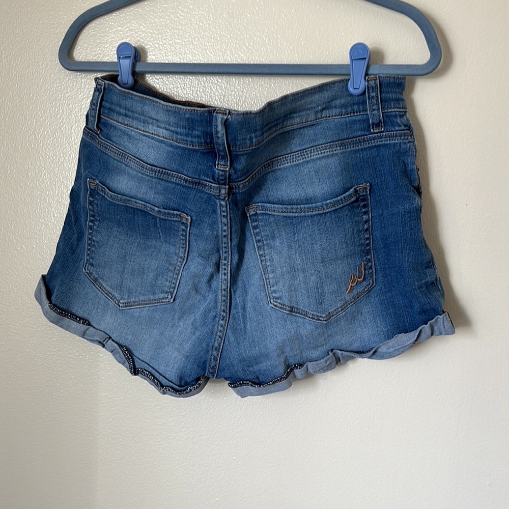 Express Cuffed Ripped Jean Shorts - Picture 2 of 3